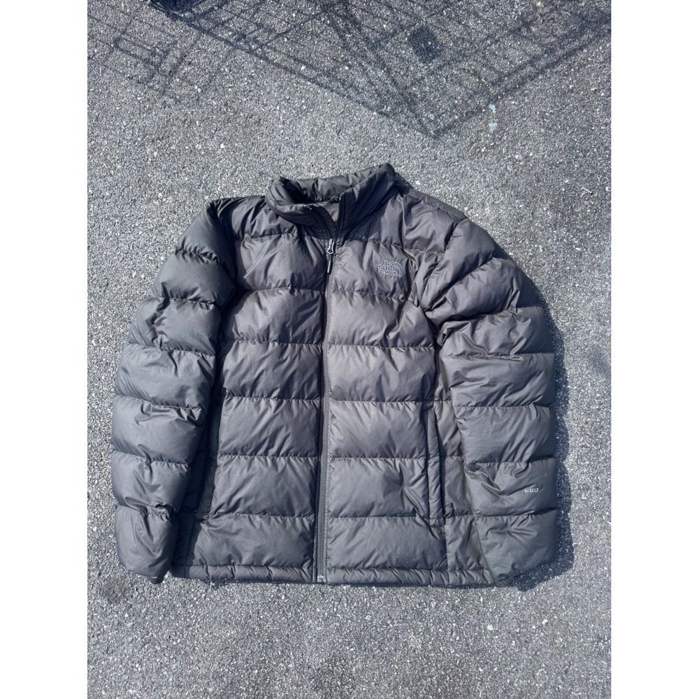 The North Face Mens Aconcagua 2 550-Fill Down Puffer Jacket Grey XL